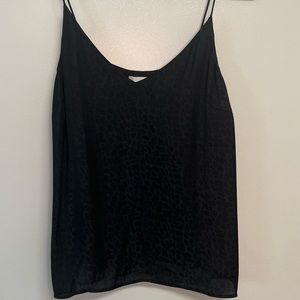 H&M • NWT Black Animal Print Blouse with Spaghetti Straps. Size 4